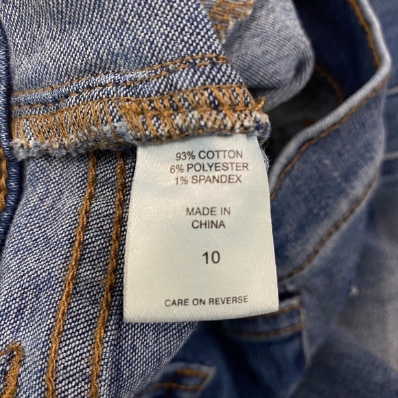 New York & Company Soho Legging Cuffed Block Pattern Womens' size 10 Blue Jeans - Picture 4 of 4